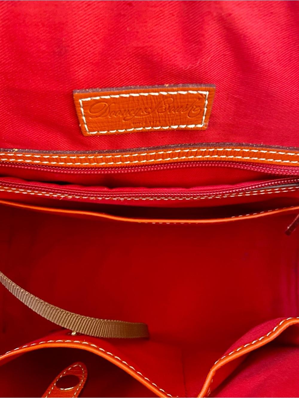 Dooney & Bourke embossed leather satchel - Orange - Picture 6 of 6